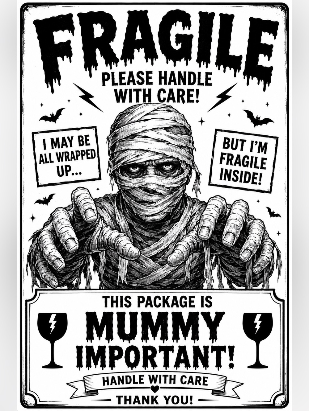 Mummy Fragile 50 count 4x6